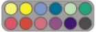Grimas Eyeshadow - Rouge  Palette 12  RA - 12 x 2g