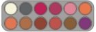 Grimas Eyeshadow - Rouge  Palette 12  RB - 12 x 2g