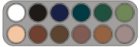 Grimas Eyeshadow - Rouge  Palette 12  UX - 12 x 2g